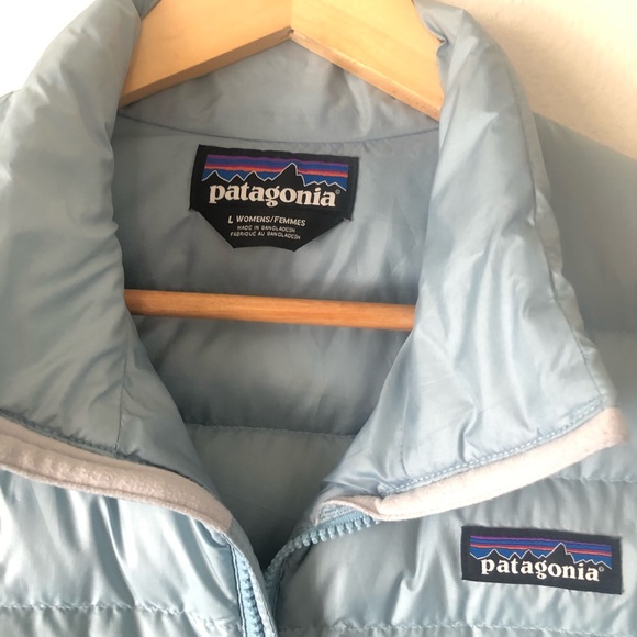 800 fill Down Sweater | Puffy Jacket | Sky Blue - Picture 4 of 5